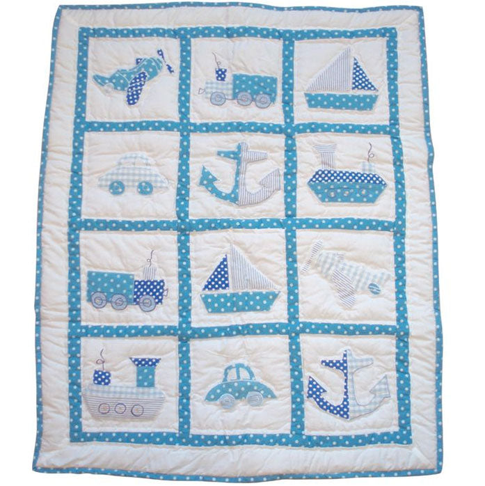 Traditional Blue Cot Quilt